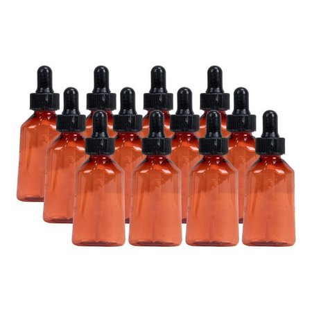 OASIS Amber Plastic Dropper Bottle, 1oz, 120 Per Case DB1X10